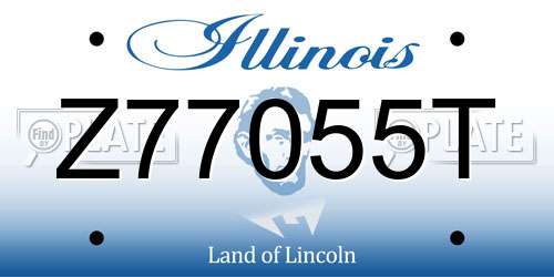 Z77055T Illinois License Plate