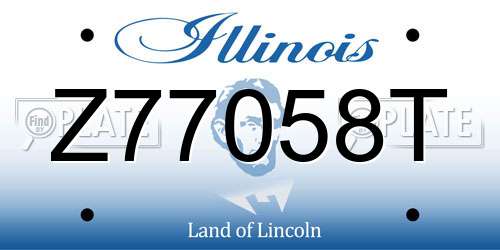 Z77058T Illinois License Plate