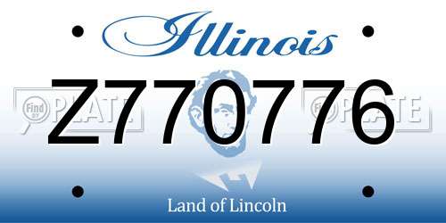 Z770776 Illinois License Plate