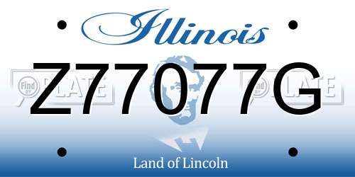 Z77077G Illinois License Plate