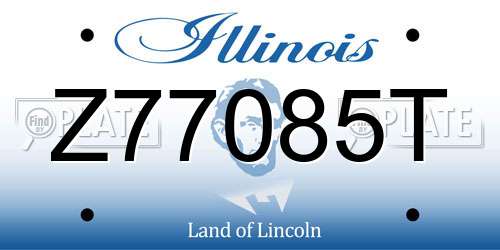 Z77085T Illinois License Plate