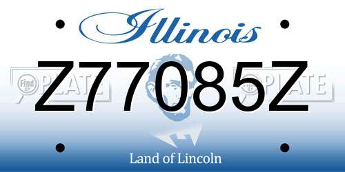 Z77085Z Illinois License Plate