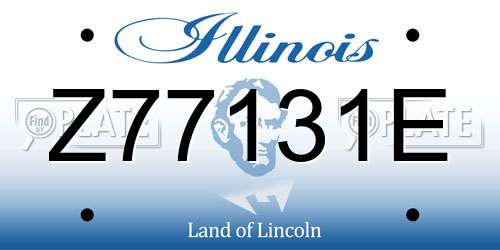 Z77131E Illinois License Plate