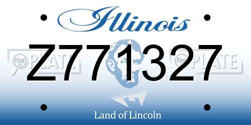 Z771327 Illinois License Plate