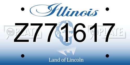 Z771617 Illinois License Plate