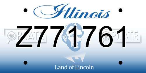 Z771761 Illinois License Plate