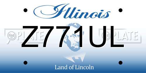 Z771UL Illinois License Plate