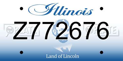 Z772676 Illinois License Plate