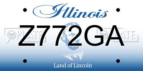 Z772GA Illinois License Plate