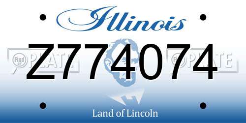 Z774074 Illinois License Plate