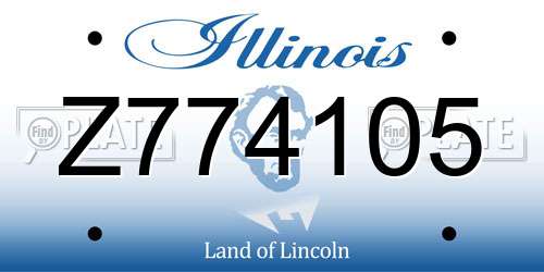 Z774105 Illinois License Plate