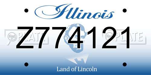 Z774121 Illinois License Plate