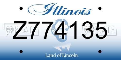 Z774135 Illinois License Plate