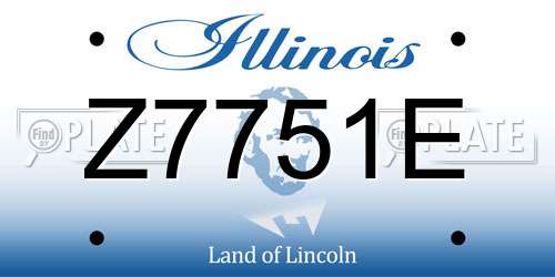 Z7751E Illinois License Plate