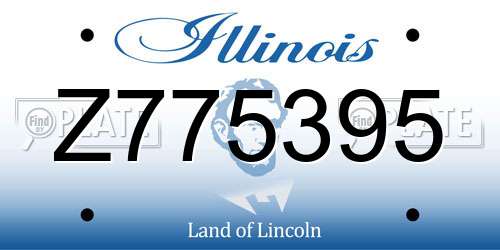 Z775395 Illinois License Plate