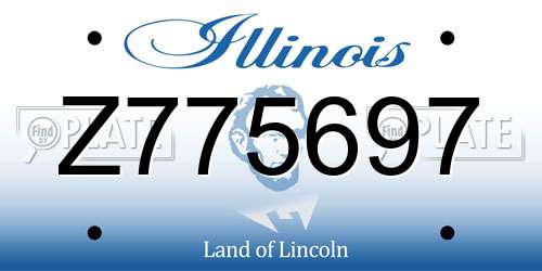 Z775697 Illinois License Plate
