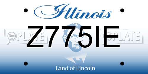 Z775IE Illinois License Plate