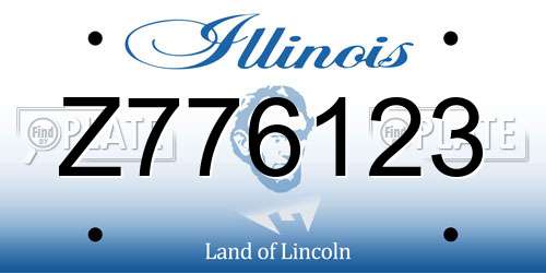 Z776123 Illinois License Plate