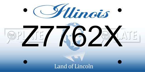 Z7762X Illinois License Plate