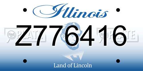 Z776416 Illinois License Plate