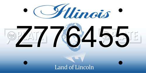 Z776455 Illinois License Plate