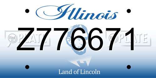 Z776671 Illinois License Plate