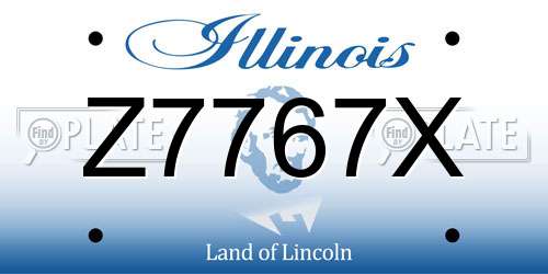 Z7767X Illinois License Plate