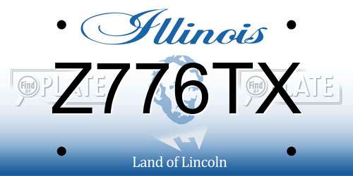 Z776TX Illinois License Plate