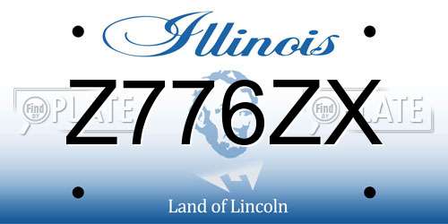 Z776ZX Illinois License Plate