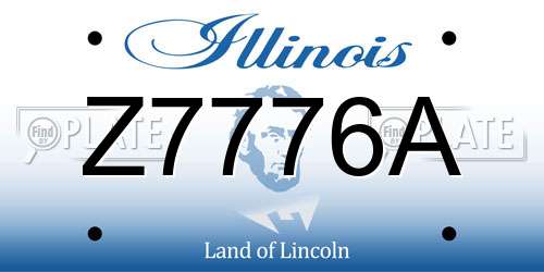 Z7776A Illinois License Plate