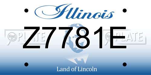 Z7781E Illinois License Plate