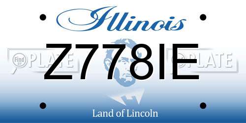 Z778IE Illinois License Plate