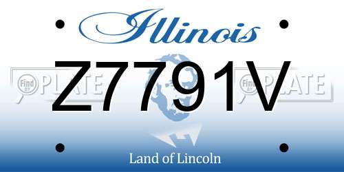 Z7791V Illinois License Plate