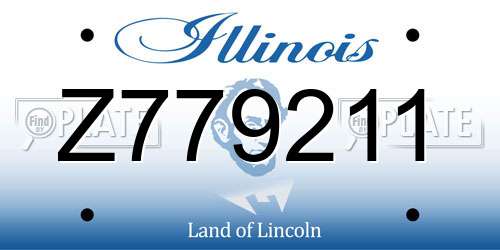 Z779211 Illinois License Plate
