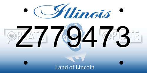 Z779473 Illinois License Plate