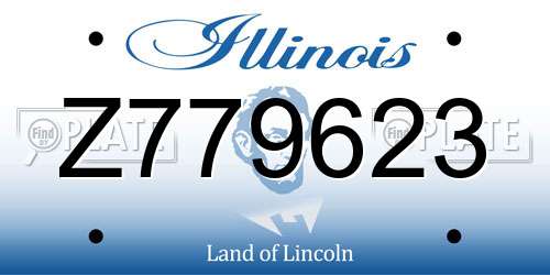 Z779623 Illinois License Plate