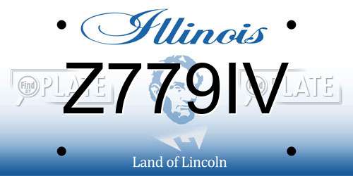 Z779IV Illinois License Plate