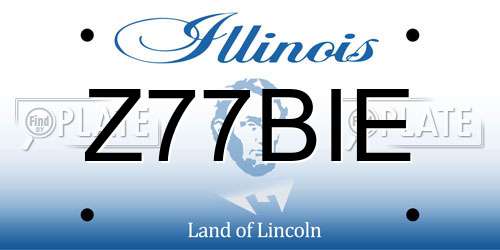 Z77BIE Illinois License Plate