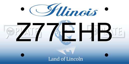 Z77EHB Illinois License Plate