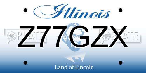 Z77GZX Illinois License Plate