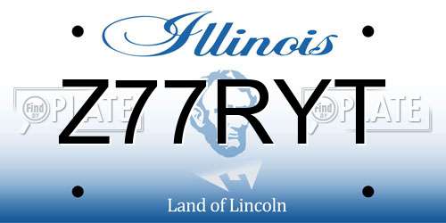 Z77RYT Illinois License Plate