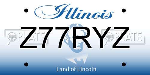 Z77RYZ Illinois License Plate