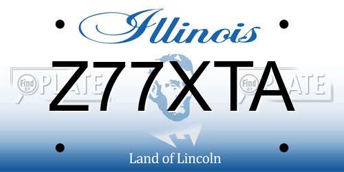 Z77XTA Illinois License Plate