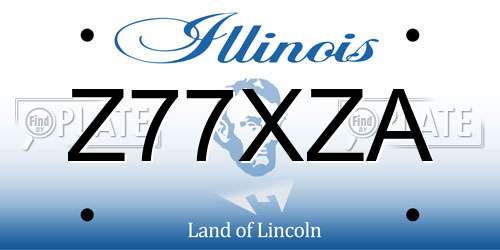 Z77XZA Illinois License Plate