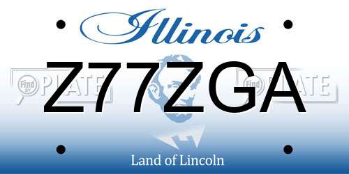 Z77ZGA Illinois License Plate