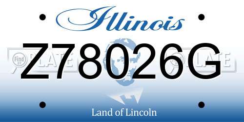 Z78026G Illinois License Plate