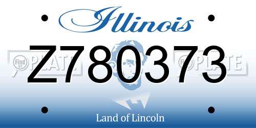 Z780373 Illinois License Plate