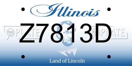 Z7813D Illinois License Plate