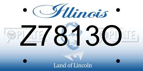 Z7813O Illinois License Plate