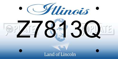 Z7813Q Illinois License Plate